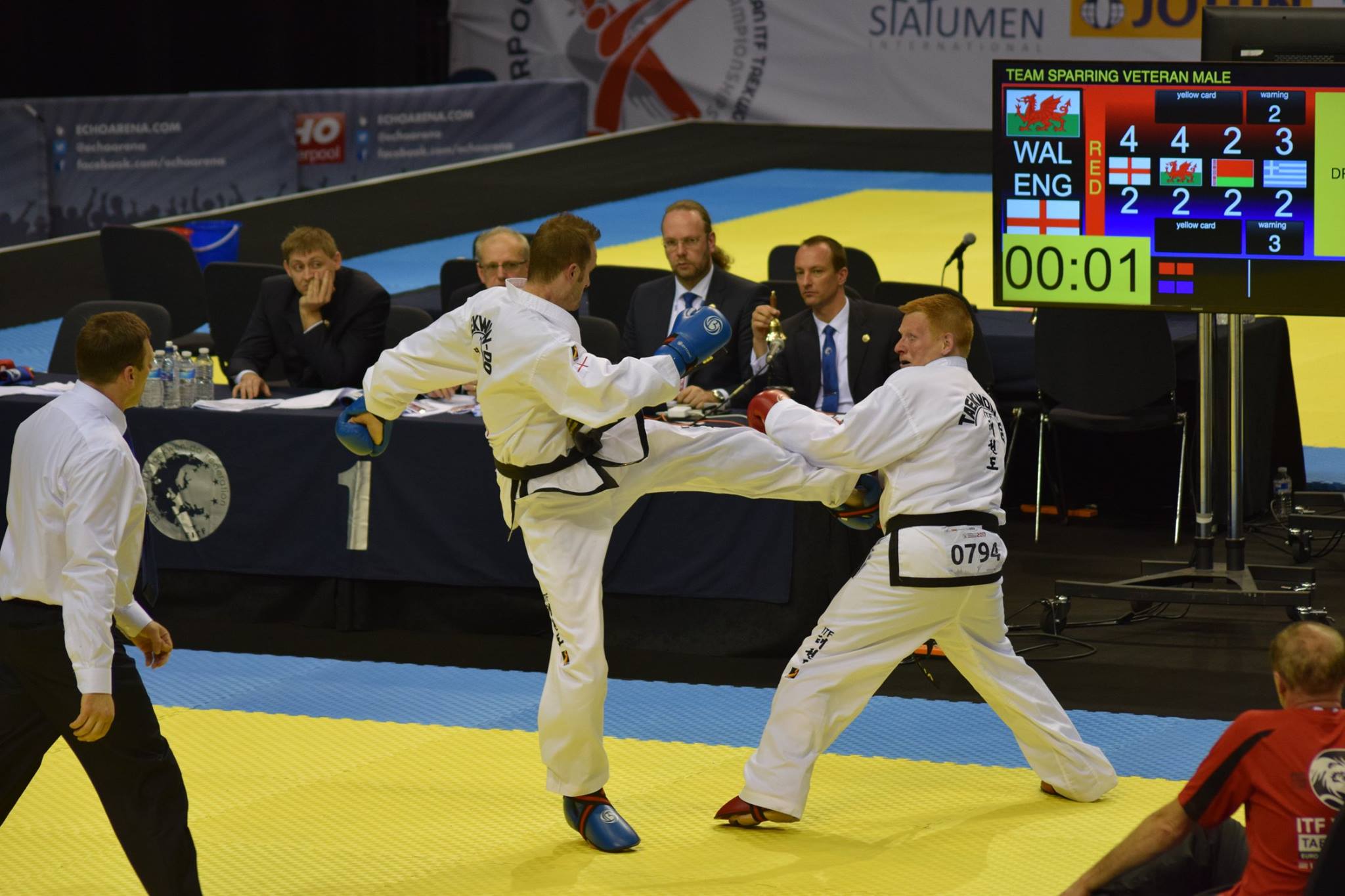 Eng v Wales Semi Final Euros 2017 (3) Last second of the Team sparring semi final v Wales